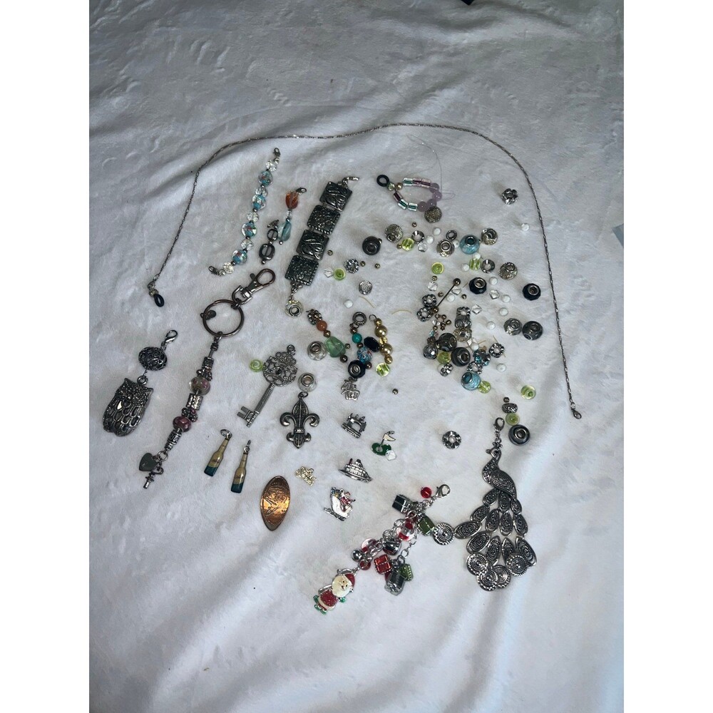 Lot of charms & beads for jewelry/crafts